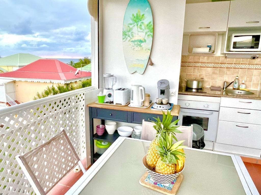Guadeloupe- Saint-Francois- Residence Anse Des Rochers - Appartement Quart De Villa Etage - Vue Mer- 4 Personnes - Lit Bebe Sur Demande - Citerne Et Wifi Prives -Animaux Ok-Acces Plage Direct -Apnee Bien-Etre Experience Sur Demande Avec Instructeur A Bagian luar foto